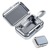 BaZuyunMd 1 Stück Taschenaschenbecher Geruchsdicht, Tragbarer Taschenaschenbecher, Quadratisch Mit Noppenstruktur, Für Reisen Und Camping