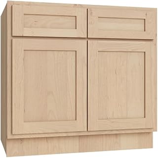 Unfinished Birch RTA (Ready-to-Assemble) Shaker Cabinets (Base Cabinet, 36")