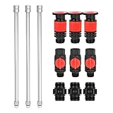Eden 99989 Multi-Adjustable Sprinkler with Metal Extension Set (12 pcs), Connects to Most Standard (1/2 inch) Threaded Lawn and Garden Watering System