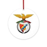 CafePress SLB Benfica Sport Club Football Soccer Futebol Round 4" MDF Holiday Ornament
