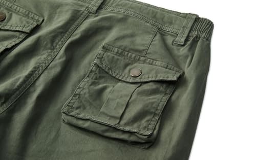 FOURSTEEDS Women's Mid Rise Cargo Capris Elastic Waist Drawstring Multi Pocket Working Tactical Hiking Cropped Cargo Pants4