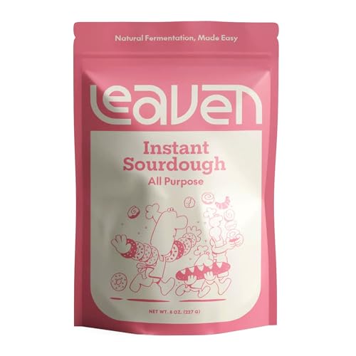 Leaven Foods All Purpose Instant Sourdough (8oz) Makes up to 100 Loaves or Crusts - Real Sourdough Starter Replacement, No Starter Needed - Replaces Baker's Yeast - All Natural - Gluten Free & Non GMO