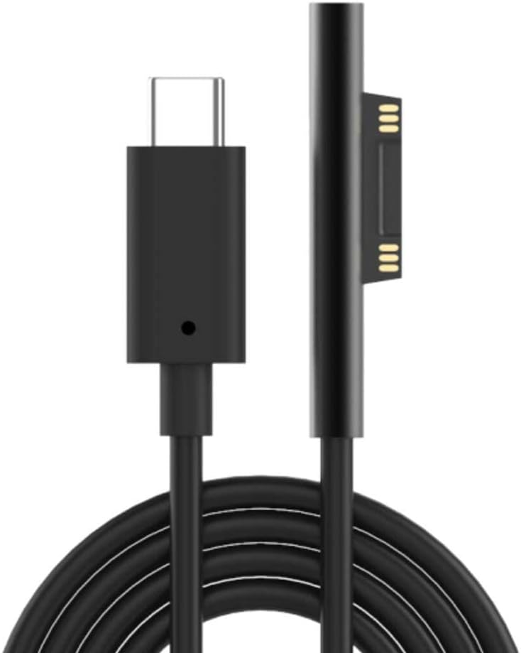 E-MOSOST Microsoft Surface Connect to USB-C PD 15V Charging Cable for Surface Pro, Book, Laptop, Go (Male USBC)