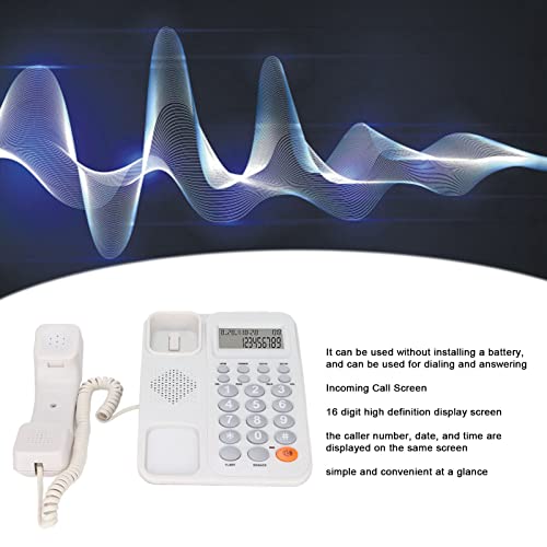 Teléfono fijo con cable KX T2027CID con pantalla LCD blanco miniatura 3