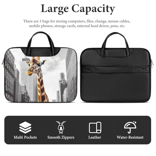 Bolso para laptop mujer y hombre 15.6" impermeable cuero ligero miniatura 5