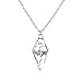 LUREME Vintage Dragon Antique Silver Pendant Necklace (nl005367)