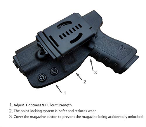 Glock 19 Coldre, Glock 17 Coldre OWB Kydex Holster Fit: Glock 19 19x / Glock 23 25 32 / Glock 17 22
