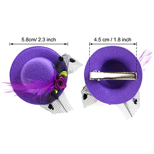 Trounistro 18 Pieces Mini Hat Hair Clip Mini Top Hat Fascinator Hats Clip Girl Hair Clip Hair Barrette Hair Hairpin For Kids #TOP1