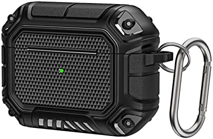 Nofinn for AirPods Pro 2nd Generation Case 2022, Stylish Case with Keychain, Full Body Shockproof TPU Soft Shell Protective Cover, Front LED Visible for AirPod Pro 2, Elegant Black