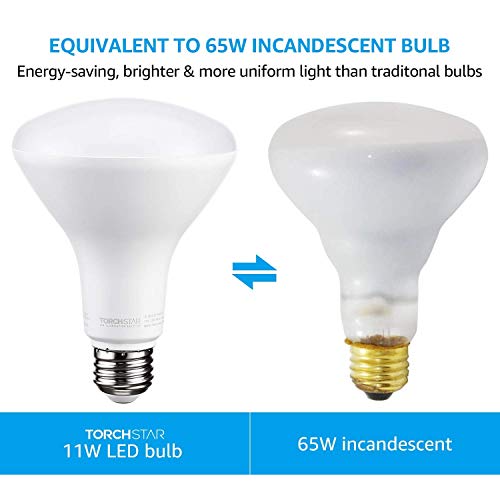 Torchstar High Cri Br30 Led Light Bulb, Cri90+, Dimmable, 11W(65W Eqv.), Flood Light Bulbs For Indoor Downlight Recessed Can Light, E26 Base, 5000K Daylight, Ul & Energy Star Listed, Pack Of 6 #TOP6