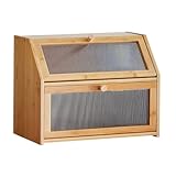 THCTYRP Panera de bambú, estante de almacenamiento de 3 niveles para vajilla,...