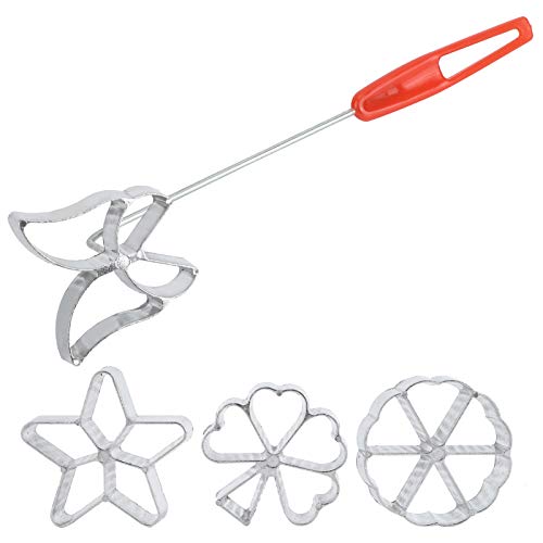 Haofy 4 Moldes para Repostería con Impresión de Pasteles, Fabricantes de Galletas de Aleación de Aluminio de Grado Alimenticio con Diseños de Estrellas y Copos de Nieve para Entusiastas de la