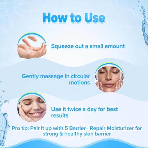 Image of Aqualogica 5 Barrier+Repair Gentle Face Cleanser With Avocado&5 Essential Ceramides-100Ml| Dry To Normal,Sensitive Skin|Strengthens Skin Barrier|Non-Oil Stripping|Gently Cleanses&Hydrates|Men&Women