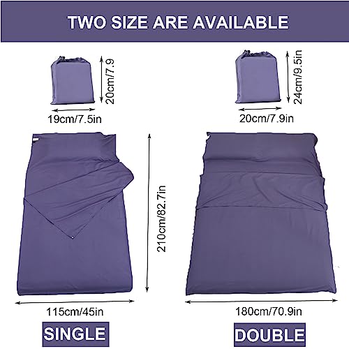 Sleeping Bag Liner Portable Travel Camping Sheets Lightweight And Compact Sleeping Sack Sheets For Adults Comfortable Liners For Traveling Hotel Camping Picnic Hostels Backpacking #TOP1