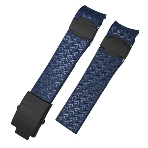 Bracelet caoutchouc 22mm étanche avec fermoir pliant sécurisé rose gold pour montre Diver