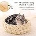 MANON ROSA Cat Dog Bed Chunky Knitted Pet Bed, Handwoven Round Flexible Pet Nest Cozy Cuddler for Indoor Kitten Puppy (Medium,Grey)