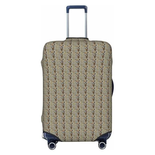 Housse de protection valise XL noire à motif lama alpaga extensible
