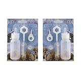 Kit De Biberón para Mascotas, Kit De Biberón Líquido Exprimidor para Gatos y Mini Pezones De Repuesto, Biberones para Gatitos y Cachorros para Animales Recién Nacidos De 60 ml, 2 Juegos