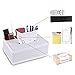 KISSTAKER Multifunction PU Leather Pen Pencil Remote Control Tissue Box Cover Holder Desk Storage Box Container for Home and Office Use (White)