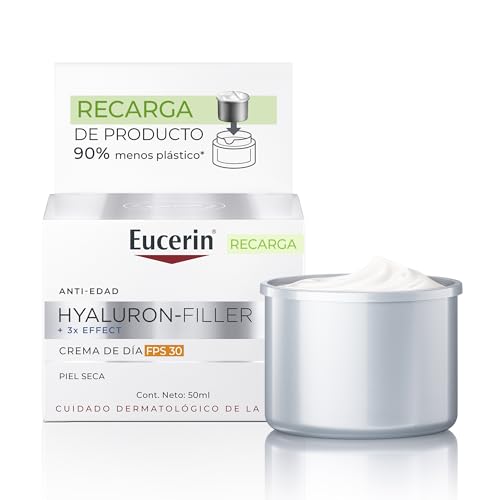 Eucerin Hyaluron Filler, Anti-Falten-Tagescreme mit LSF 30, Hyaluronsäure, für normale und Mischhaut, 50 ml