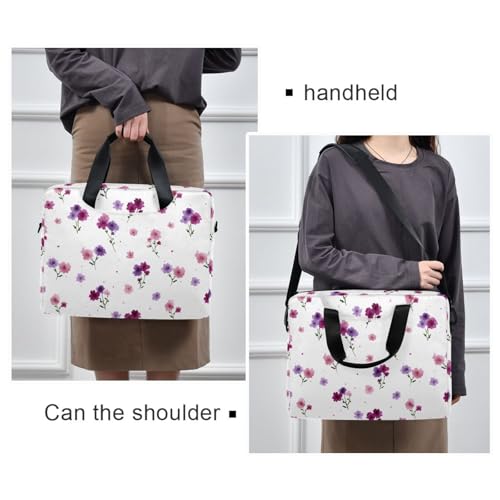 Bolsa para portátil con estampado floral, multi-bolsillos miniatura 2
