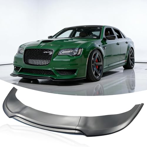 YHoptional Front Bumper Lip Splitter Spoiler Compatible with Chrysler 300/300C/300S SRT 2015-2023, Air Dams Chin Spoiler Bumper Protector Exterior Accessories (Front Lip-Matte Black)