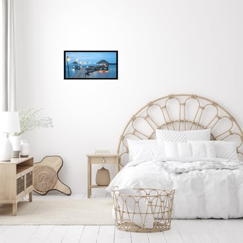 Image of JCJMY 10x20 Picture Frame Black for Photo and Poster, Horizontal and Vertical Formats for Wall Hanging, 10 x 20 Wall Gallery Frame for Photos