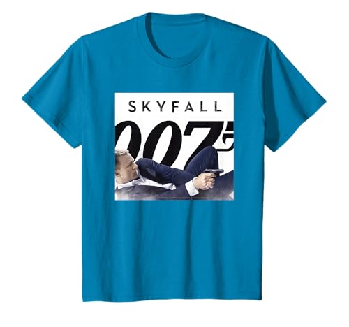 Photo de Official James Bond 007 Skyfall T-Shirt Noir Unisexe Adulte, Manche Mi-Longue, Coupe Classique, Col Plat, À Enfiler, 1 Compte, Taille S...