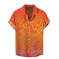 Hommes Chemise à Manches Courtes Rayures Slim Fit Grande Taille Hawaiian Shirt Fleurs Casual Ete Aloha Imprimé Chemise de Plage Tops Shirts Hawaienne Blanche Lin Noir 2025