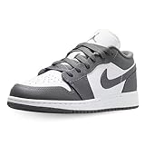 Air Jordan 1 Low Big Kids' Shoes (Iron Grey/Summit White) Size 6