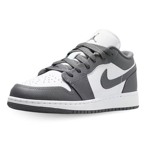 Air Jordan 1 Low Big Kids’ Shoes (Iron Grey/Summit White)