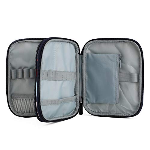 Katech Empty Crochet Hook Case Portable Travel Crochet Storage Bag Organizer Zipper Bags With Web Pocket And Crochet Holder Slots For Carrying Various Crochets Knitting Accessories (Elephant Pattern) #TOP2