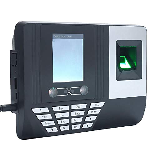 Duzhixi Cara Huella Digital Contraseña Máquina de Asistencia Empleado Registro de nómina Registrador Pantalla LCD de 2,8 Pulgadas Monitor de Reconocimiento Facial de 5 V DC Reloj de Asistencia Facial