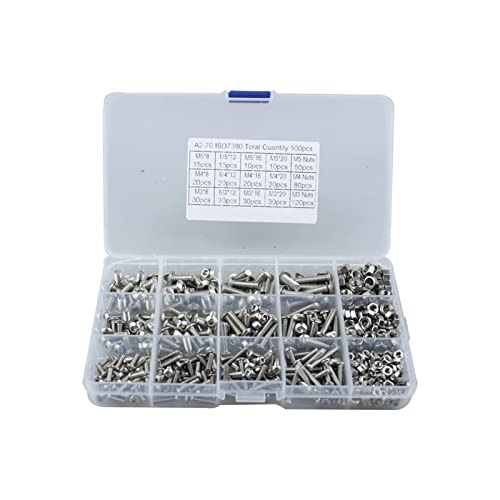 M3 M4 M5�l�W�i�b�g�Z�b�g�\�P�b�g�w�b�h�X�N�����[�i�b�g�Z�p���[�g���˂��@�{���g�̕i�����L�b�g304�X�e�����X�|�C���c�[��(500 Pcs B)