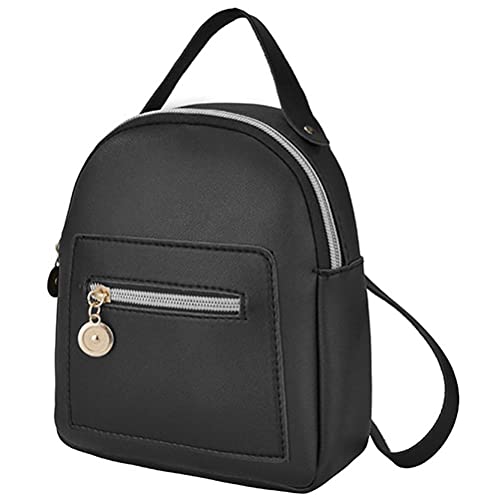 BICBLL Sac à Dos pour Femme, Mini Sac à Dos décontracté en Cuir PU pour Femme Mignon Poches à glissière Sacs à bandoulière Convertibles Cover