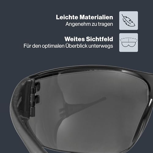 uvex sportstyle 204 - Sportbrille für Damen und Herren - 100% UVA-, B, C Schutz - druckfreier Sitz & perfekter Halt - smoke/smoke - one size
