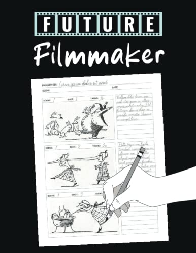 Future Filmmaker: Professional Blank Storyboard Sketchbook Templates Book for Directors, Filmmakers, Creative Artists, Animators and Film Students | Black Cover