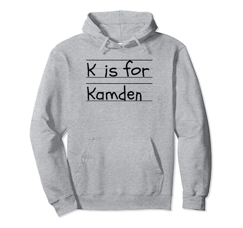 K es para Kamden Name Student Kindergarten Sudadera con Capucha