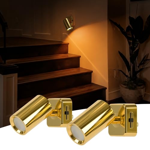 Image of L LOHAS LED Night Lights Plug into Wall,[2-Pack] Wall Spot Lights Indoor | Dusk to Dawn Sensor,1800K Amber Night Lights,for Home Decor Party Bathroom,Hallway