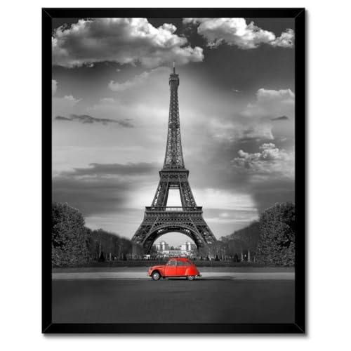 Tour Eiffel tableau avec cadre blanc de qualité affiche de France 40 x 50 cm