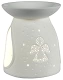 Maße 11x9, 6x9, 6 cm Himmlische Düfte Geschenkartikel GmbH Oilburner Engel Duftlampe, Porzellan, weiß, 10 x 10 x 12 cm