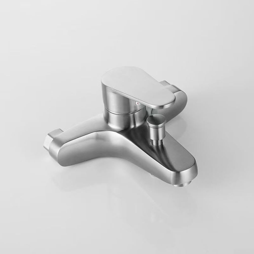 Miscelatore Termostatico per doccia Acciaio 304 con Valvola a Tre Vie per Vasca e Soffione Montaggio a Muro 16x18cm(shower head)