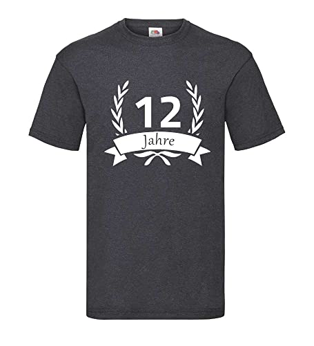 T-shirt pour homme gris foncé taille XXXL avec motif couronne de laurier