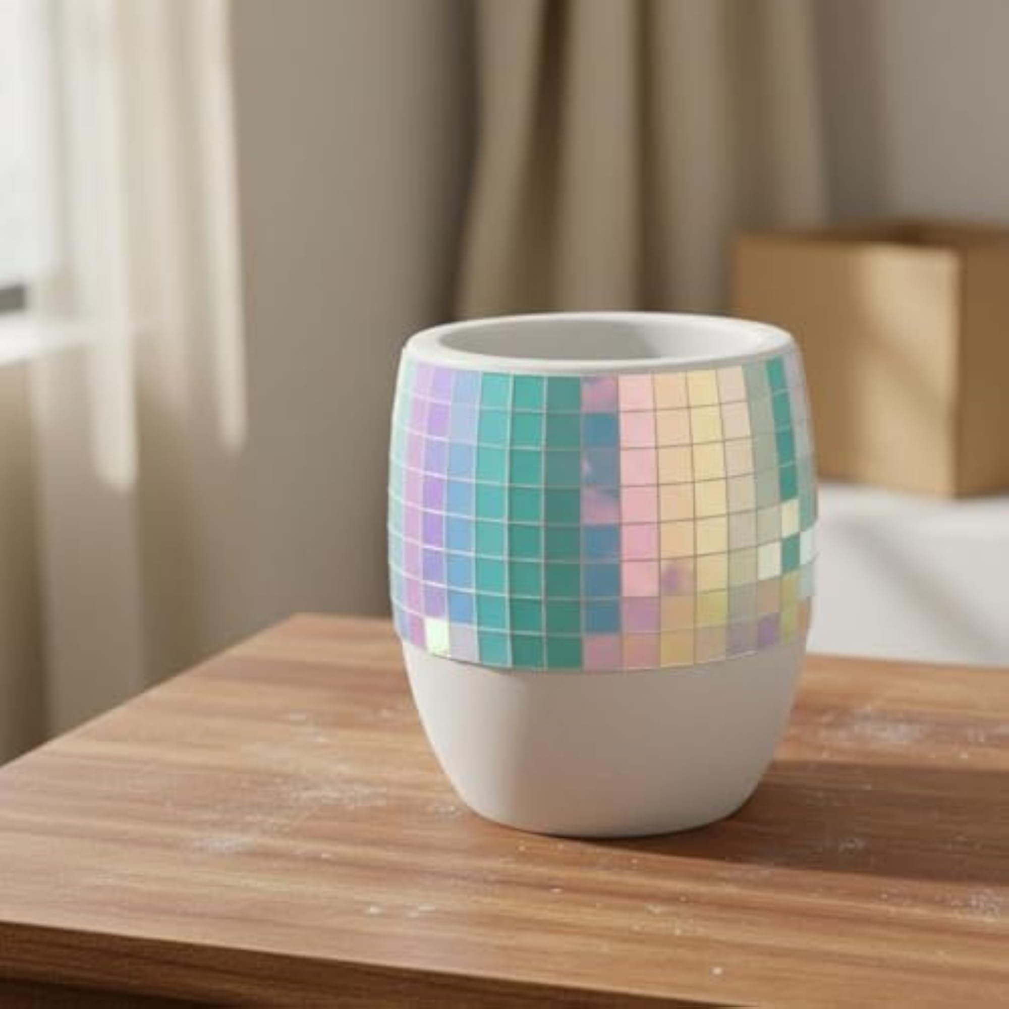 3D Effect Disco Ball Tile DIY Craft Self Adhesive Mosaic Tile, Dazzling Original