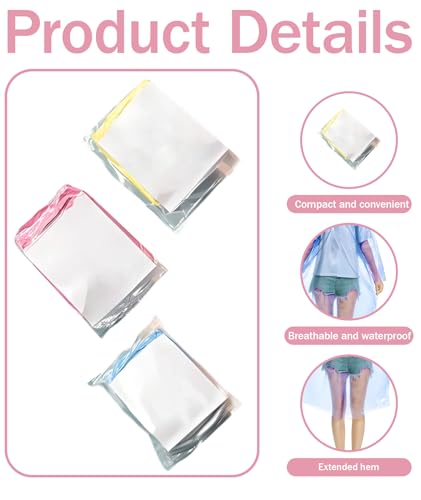 Image of 12 Pocket, Rain Card Pocket for Emergency Use, Lightweight Use and Throw for Commuting and Outdoor Activities, Compact Rainwear Solution