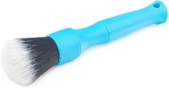 Detail Factory - Synthetic Detailing Brush - Ultra-Soft Bristles, Comfortable Grip and Scratch-Free Cleaning for Exterior, Interior, Emblems, Badges, and Instrument/Guage Panels. (Blue, Short)