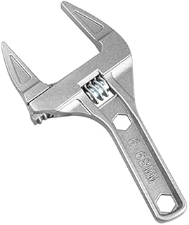 Elezenioc Adjustable Spanner Wrench 6-68mm Open-End Wide Jaw Spanners Wrenches Ultra-Thin Shifting Spanner Shank Plumber Bathroom Hand Tool Alloy