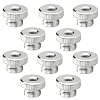 MroMax Knurled Thumb Nuts 10Pcs M4 Iron Round Hand Grip Knobs Female Threaded Knurled Nuts for 3D Printer Parts Nickel Plated Silver