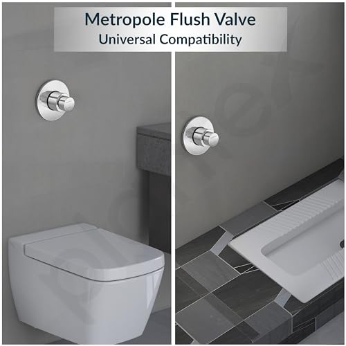 Image of Plantex Pure Brass 40mm Thread Diameter Metropole Flush Valve for Toilet /Toilet Flush /Flush Valve for Urinal Commercial and Residential Use -(ALD-1302-Chrome)
