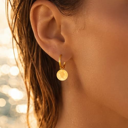 Image of Rubans Demi Fine Stainless Steel Hoop Earrings Daily Gift for Women & Girls